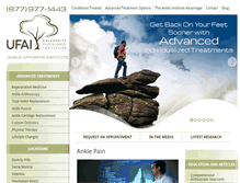 Tablet Screenshot of anklearthritisinstitute.com